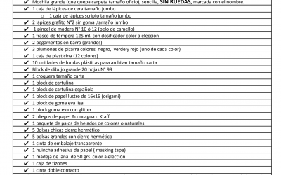 LISTA DE ÚTILES PRE-KÍNDER 2022